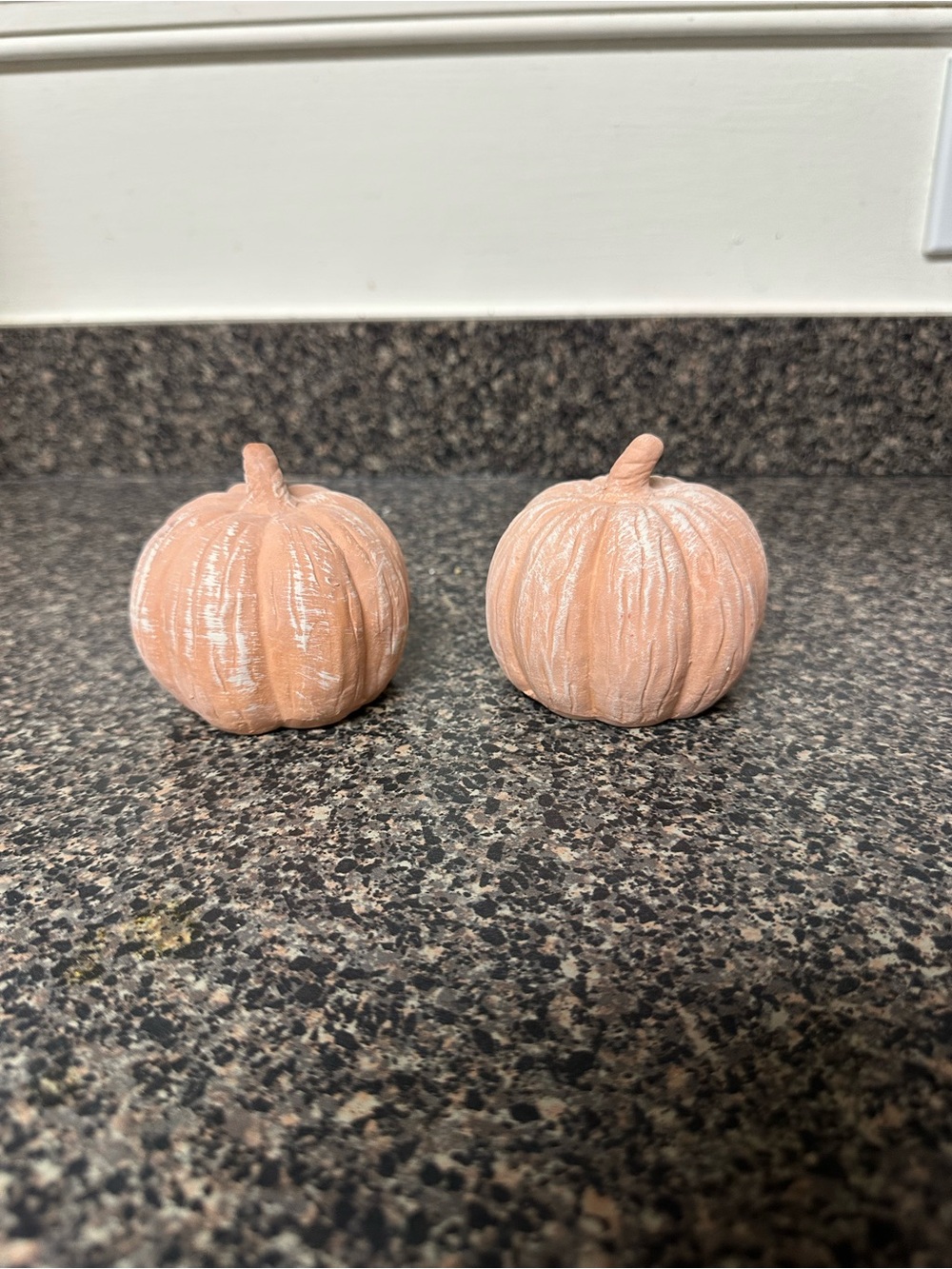 Terracotta Small Orange Pumpkins Set Fall Decor